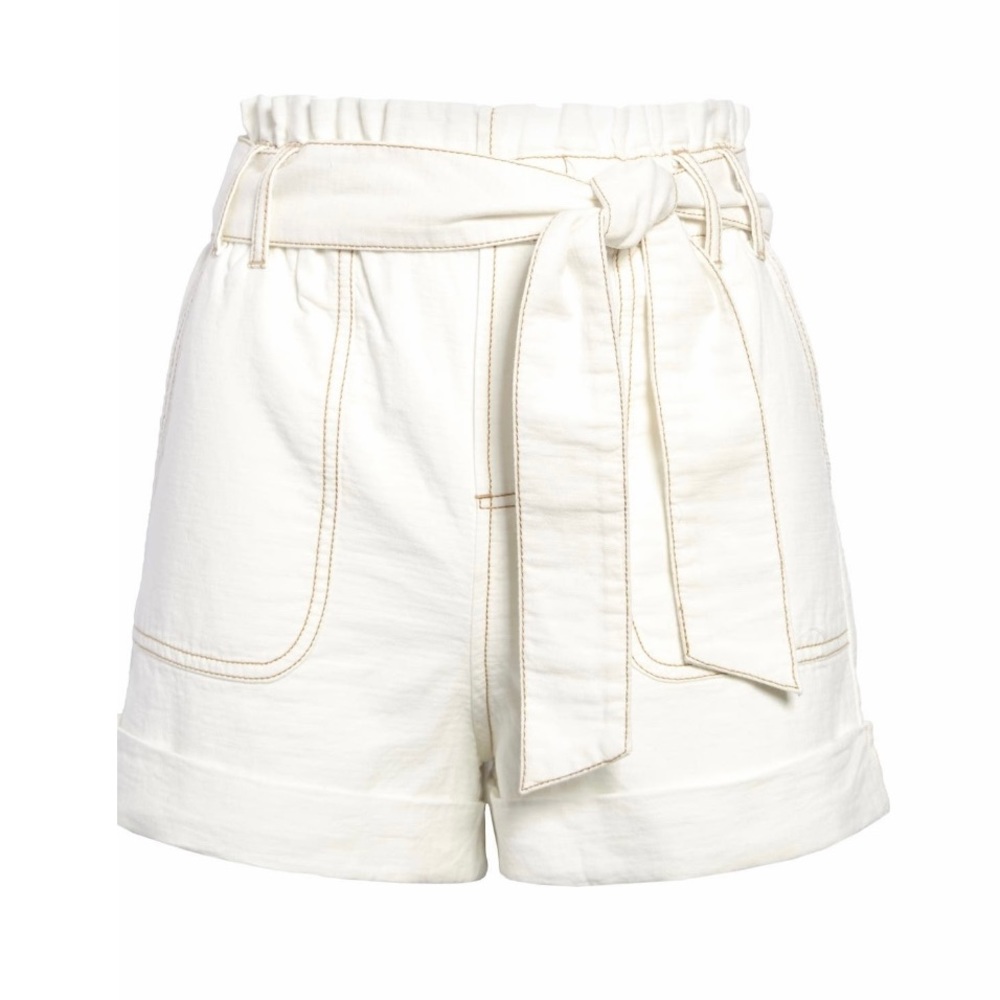 BP. Paper Bag High Waisted Shorts | Color: Ivory, Size: Medium
